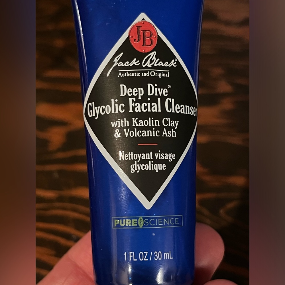 Brand New Jack Black Deep Dive Glycolic Facial Cleanser Clay Ash Travel Size